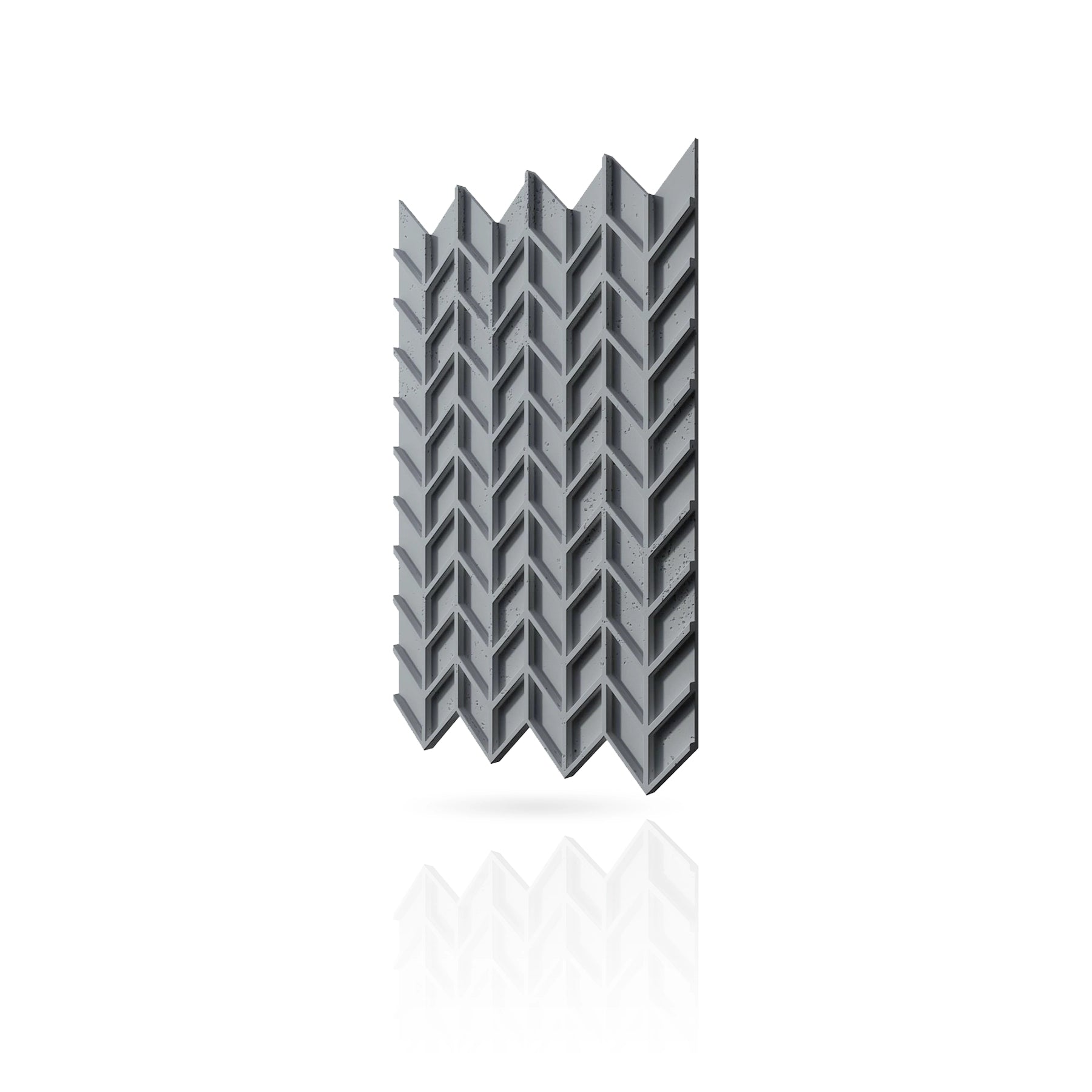 Concrete Cladding - HERRINGBONE S REVERS Wall Panels colour swatch on white background DecorMania.eu
